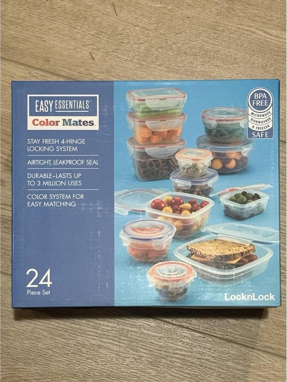Color Mates Easy Essentials, 24-Piece‎ Food Storage Container Set